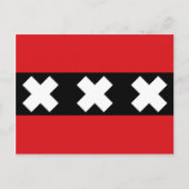 Carte Postale Drapeau d'Amsterdam (Devant)