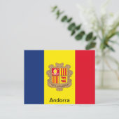 Carte Postale Drapeau d'Andorre (Debout devant)