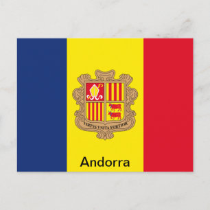 Carte Postale Drapeau d'Andorre