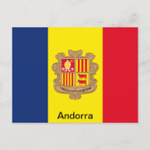 Carte Postale Drapeau d'Andorre (Devant)