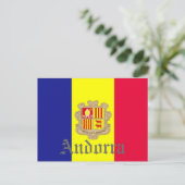 Carte Postale drapeau d'Andorre (Debout devant)