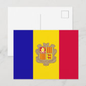 Carte Postale drapeau d'Andorre (Devant / Derrière)