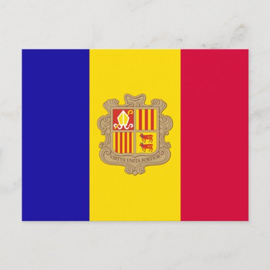 Carte Postale drapeau d'Andorre (Devant)