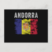 Carte Postale Drapeau d'Andorre en détresse - Drapeau andorran (Devant)