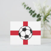 Carte Postale Drapeau d'Angleterre | Ballon de football (Debout devant)