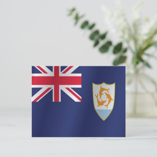 Carte Postale Drapeau d'Anguilla (Debout devant)