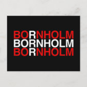 Carte Postale Drapeau danois BORNHOLM (Devant)