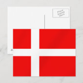 Carte Postale Drapeau danois pour Danois (Devant / Derrière)