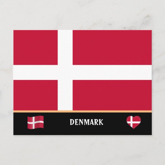 Carte Postale Drapeau danois & voyage au Danemark / Danemark (Devant)