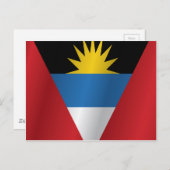 Carte Postale Drapeau d'Antigua-et-Barbuda (Devant / Derrière)