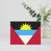 Carte Postale Drapeau d'Antigua-et-Barbuda (Debout devant)