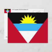 Carte Postale Drapeau d'Antigua-et-Barbuda (Devant / Derrière)