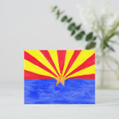 Carte Postale Drapeau d'Arizona aquarelle Art (Debout devant)
