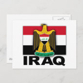 Carte Postale Drapeau d'armoiries de l'Iraq (Devant / Derrière)