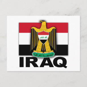 Carte Postale Drapeau d'armoiries de l'Iraq