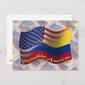 Carte Postale Drapeau d'armure colombienne-américaine (Devant / Derrière)