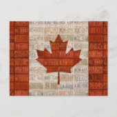 Carte Postale Drapeau D'Art De Plaque De Licence Du Canada (Devant)