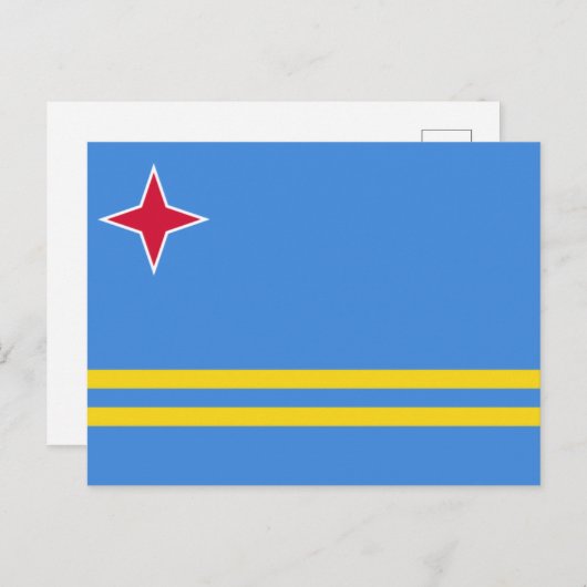 Carte Postale Drapeau d'Aruba (Devant / Derrière)