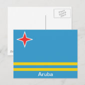 Carte Postale Drapeau d'Aruba (Devant / Derrière)