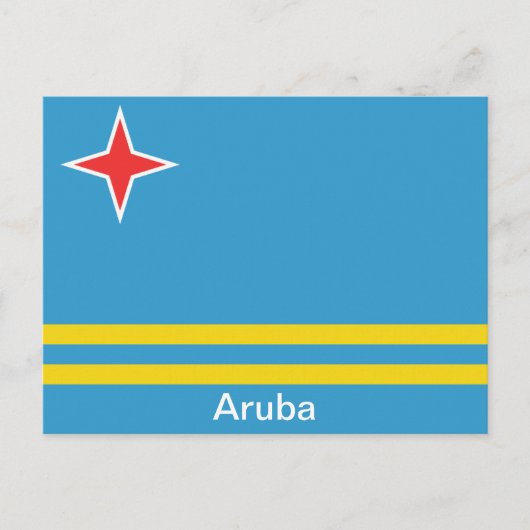 Carte Postale Drapeau d'Aruba (Devant)