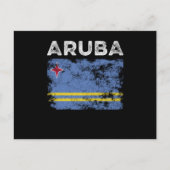 Carte Postale Drapeau d'Aruba en détresse - Drapeau d'Aruba (Devant)
