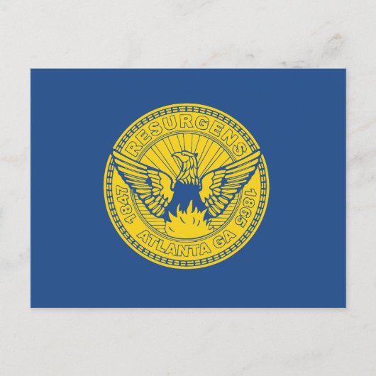 Carte Postale Drapeau d'Atlanta, Géorgie (Devant)