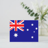 CARTE POSTALE DRAPEAU D'AUSTRALIE (Debout devant)