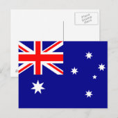 CARTE POSTALE DRAPEAU D'AUSTRALIE (Devant / Derrière)