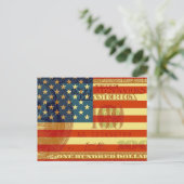 Carte Postale Drapeau de 100 dollars (Debout devant)