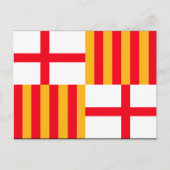 Carte Postale Drapeau de Barcelone (Devant)