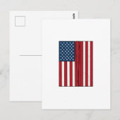 Carte Postale Drapeau de baseball en détresse Conception de vect (Devant / Derrière)