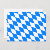 Carte Postale Drapeau de Bavière Allemagne (Devant / Derrière)