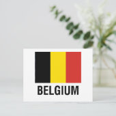 CARTE POSTALE DRAPEAU DE BELGIQUE (Debout devant)