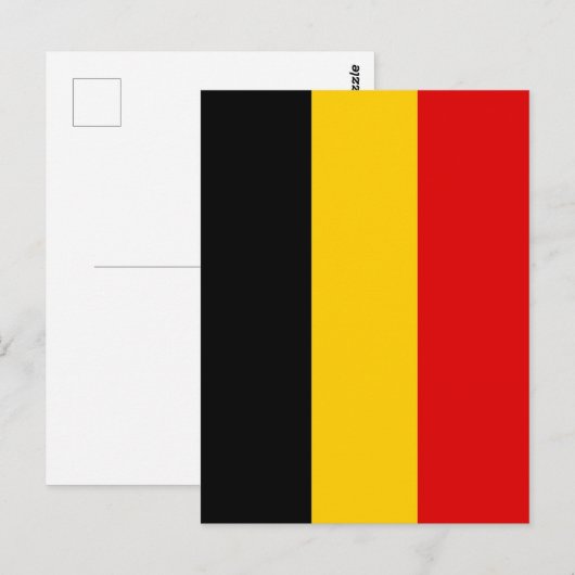Carte Postale Drapeau de Belgique (Devant / Derrière)