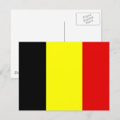 Carte Postale Drapeau de Belgique (Devant / Derrière)