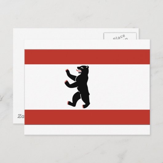 Carte Postale Drapeau de Berlin (Devant / Derrière)