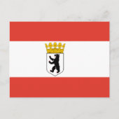 Carte postale Drapeau de Berlin Invitation (Devant)