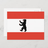 Carte postale Drapeau de Berlin Invitation (Devant / Derrière)