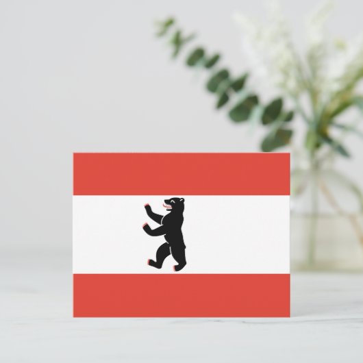 Carte postale Drapeau de Berlin Invitation (Debout devant)