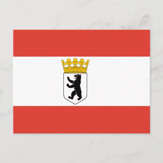 Carte postale Drapeau de Berlin Invitation (Devant)