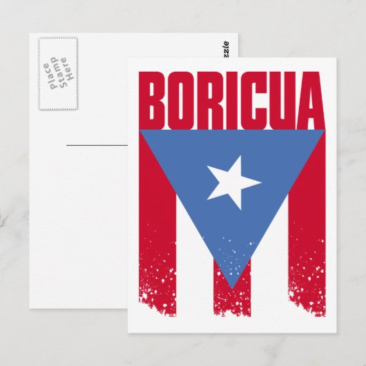 Carte Postale Drapeau de Boricua (Devant / Derrière)