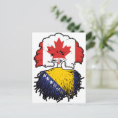 Carte Postale Drapeau de Bosnia Bosnian Canadian Canada (Debout devant)