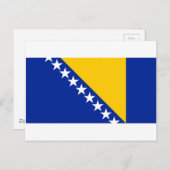 Carte Postale Drapeau de Bosnie-Herzégovine (Devant / Derrière)