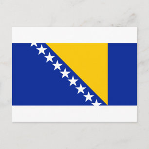 Carte Postale Drapeau de Bosnie-Herzégovine