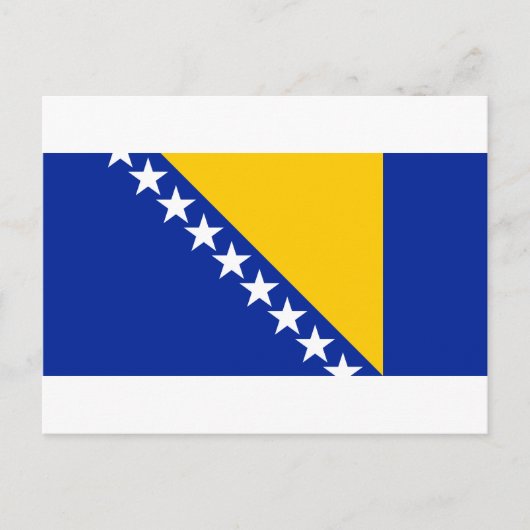 Carte Postale Drapeau de Bosnie-Herzégovine (Devant)