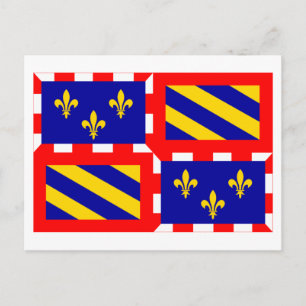 Carte Postale Drapeau de Bourgogne