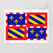 Carte Postale Drapeau de Bourgogne (Devant)