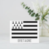 Carte Postale Drapeau de Bretagne avec nom (Debout devant)