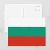 Carte Postale Drapeau de Bulgarie (Devant / Derrière)