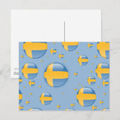 Carte Postale Drapeau de bulle Suède (Devant / Derrière)
